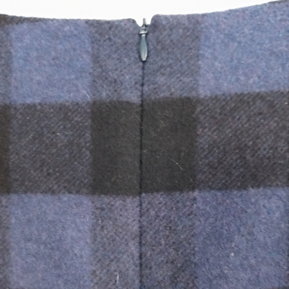 More & More Blue Wool Plaid Dress - Picture 6 of 11